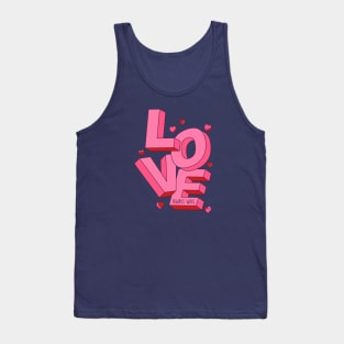 Love Always Wins | Fun Valentine Word Art Tank Top